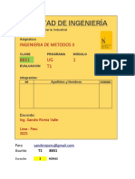 Facultad de Ingeniería: Ingenieria de Metodos Ii 8651 UG 1 T1