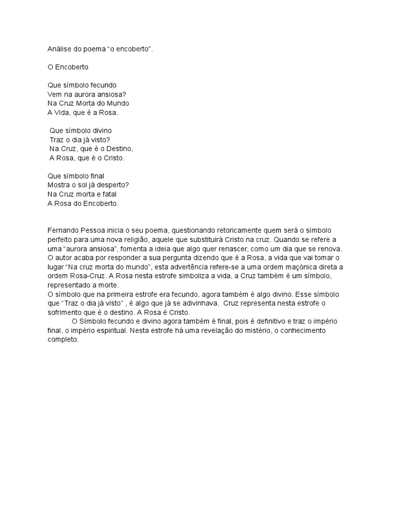 Análise do poema 