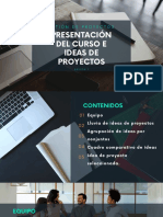 Presentación Del Curso e Ideas de Proyectos PDF