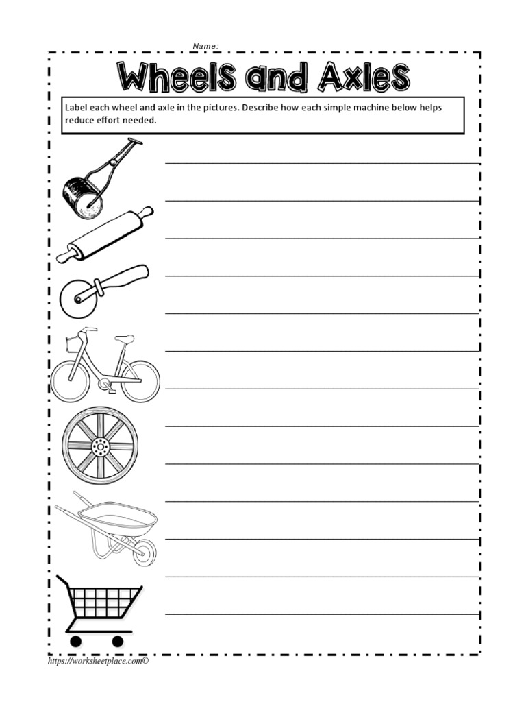 Wheel And Axle Printable Worksheets