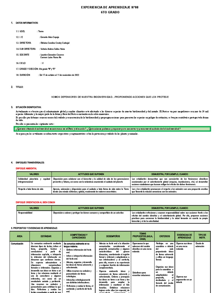 Experiencia de Aprendizaje N°09 - 6to Grado | PDF | Números | Geometría