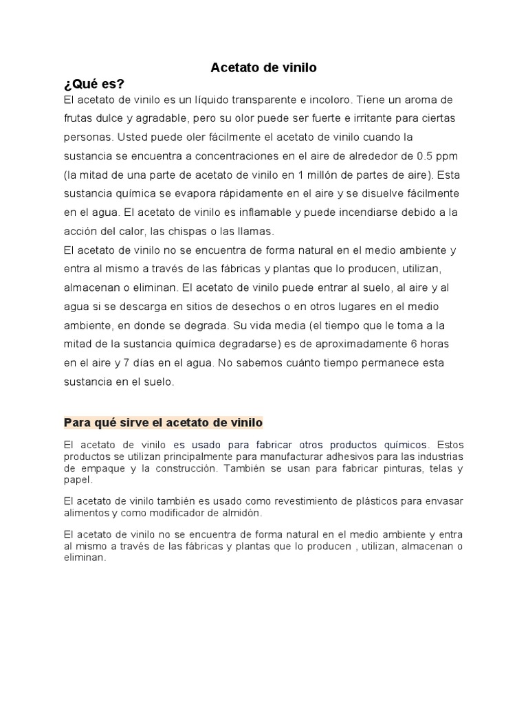 Acetato de Vinilo PDF