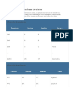 Ejemplo de Una Base de Datos