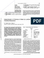 Determination of Chlorine Water Chemiluminescence: Luminol