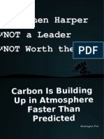 Stephen Harper - Not A Leader On Climate Change - Not Worth The Risk of 4 More Years
