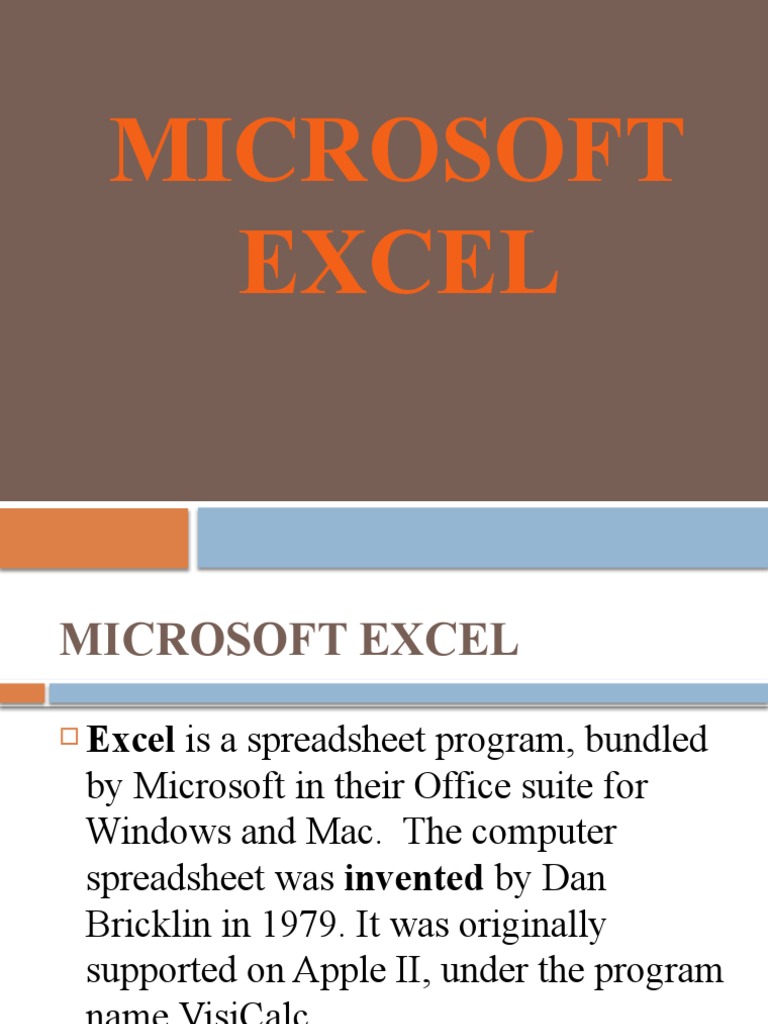 Overview of Microsoft Excel Features | PDF | Microsoft Excel | Spreadsheet