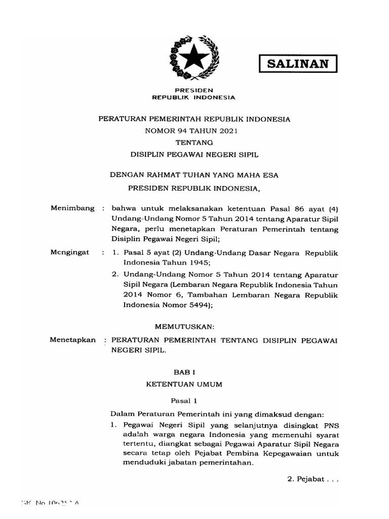 PP - 94 - Tahun - 2021 | PDF