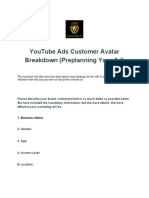 02-YouTube Ads Customer Avatar Breakdown (Preplanning Document)