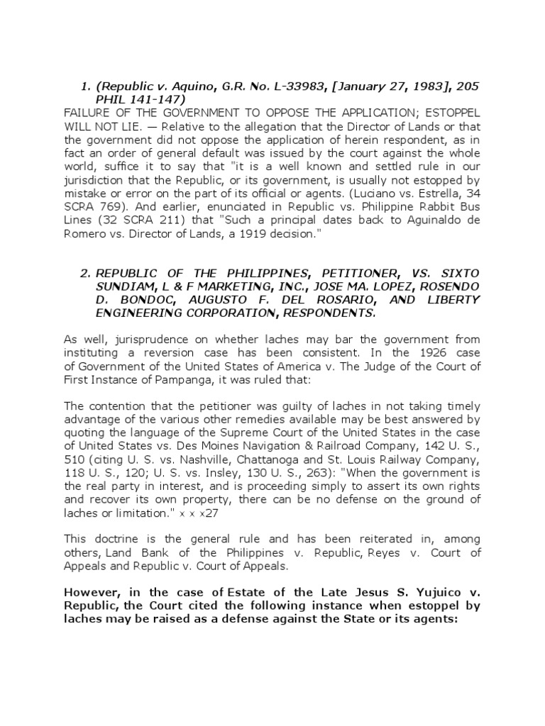 Exception To Laches PDF Estoppel Laches (Equity)