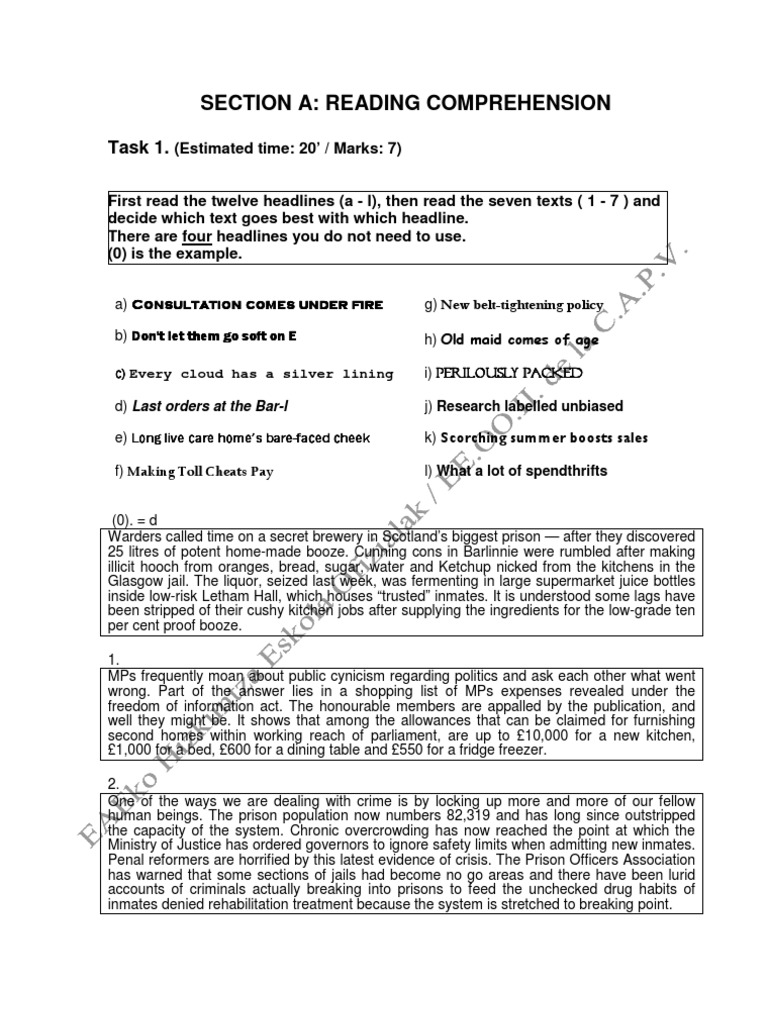 C1 Reading Comprehension Practice Texts | PDF | Theft | Mobile Phones