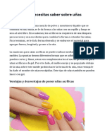 Todo Lo Que Necesitas Saber Sobre Uñas Acrílicas PDF