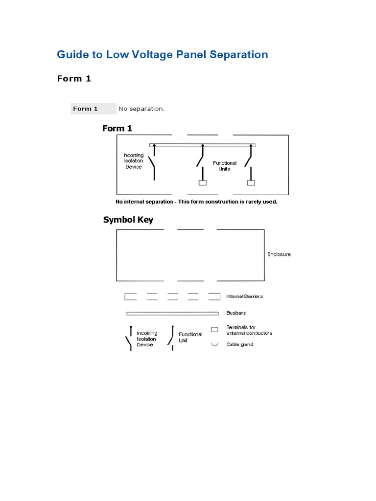 Guide To Low Voltage Panel Separation | Download Free PDF | Electrical ...