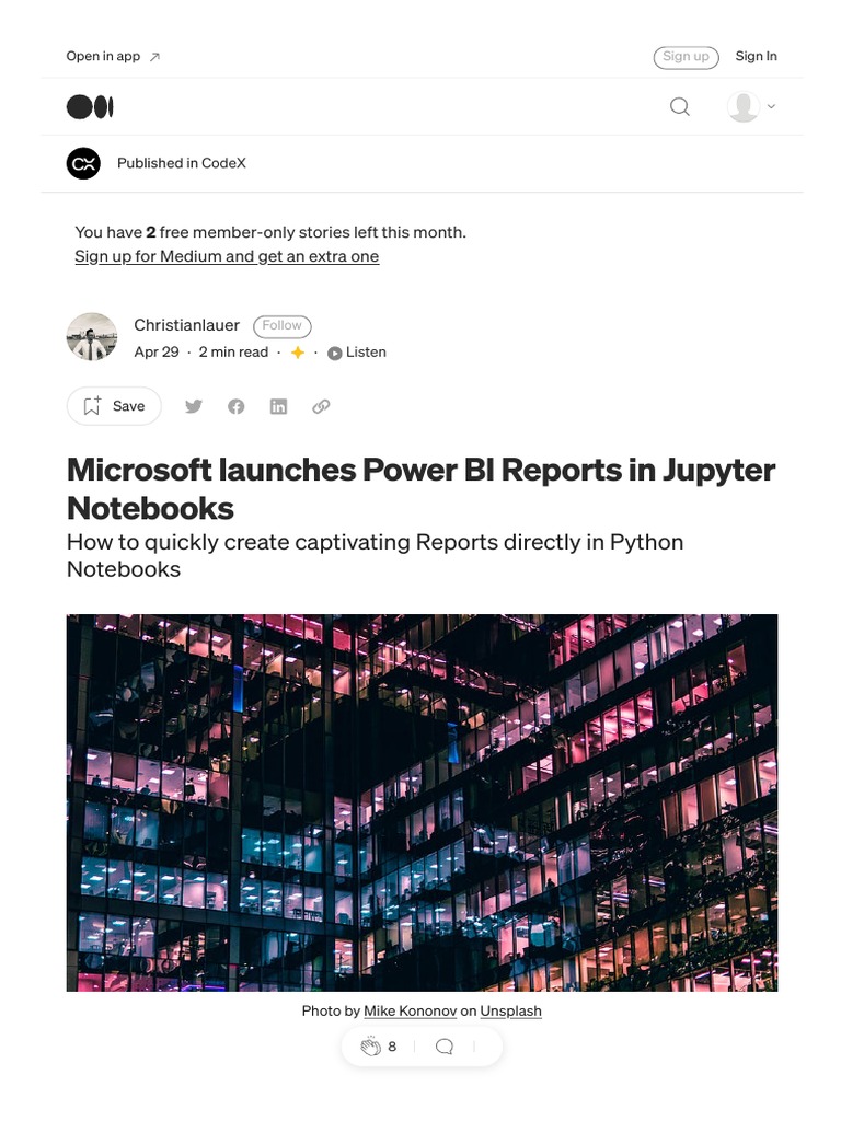 Microsoft Launches Power BI Reports in Jupyter Notebooks by
