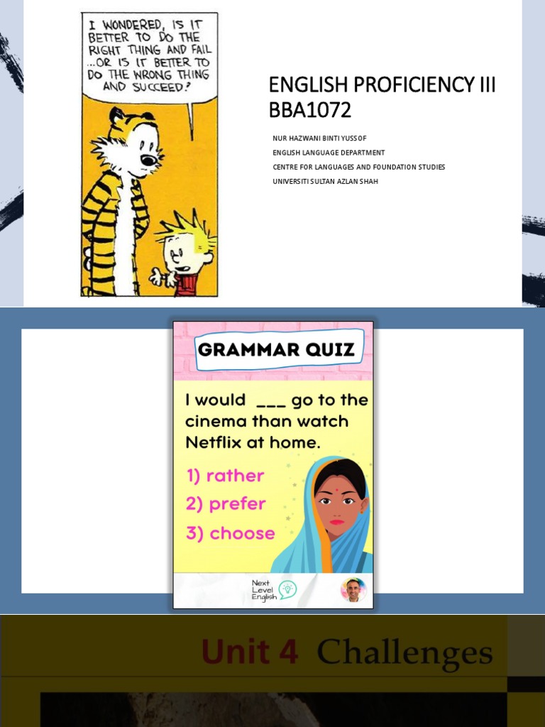 Lesson+8 Week+9+ (Unit+4+-+challenges Part+ii) | PDF