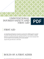 Unintentional Injuries Safety and First Aid