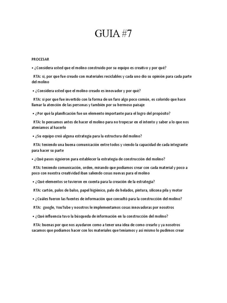 Guia #7 | PDF | Crecimiento personal y profesional | Arte