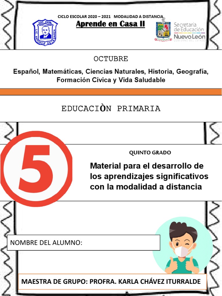 Actividades Quinto Grado Octubre 2020 | PDF | Educación primaria | Science