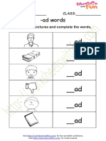 Ad Word Family Worksheet 1 PDF