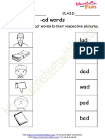 Ad Word Family Worksheet 4 PDF