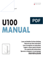 U100 Ultrasonic Travel Humidifier Quick Manual ROW RU CN
