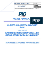Informe - Inspeccion - Visual - Obras Civiles - CH. Baños V - Septiembre - 2022 - Rev. 00