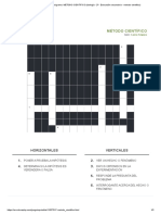 Crucigrama Metodo Cientifico