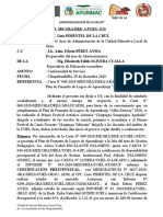 Año de la Universalización de la Salud Informe sobre conformidad de servicios