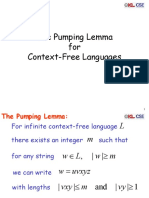 The Pumping Lemma For Context-Free Languages