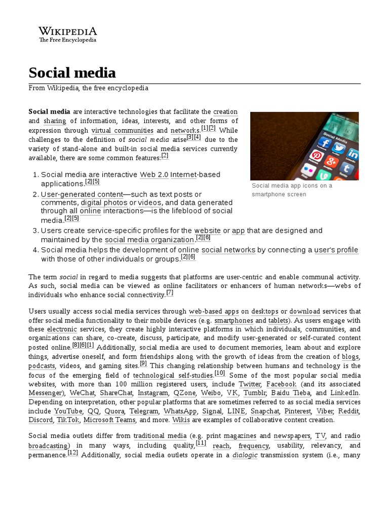 Social Media Pdf Popular Culture Media Studies Social Media