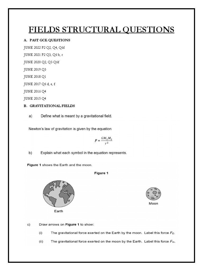 Fields Structural Questions PDF