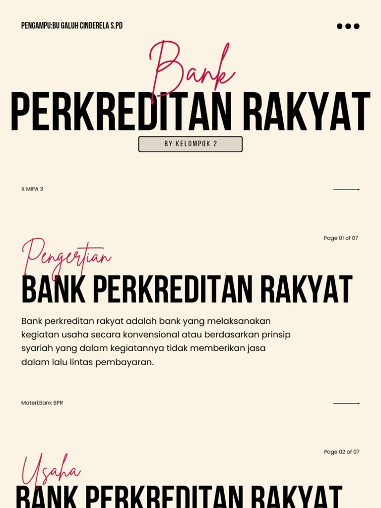 Panduan Lengkap Bank Perkreditan Rakyat | PDF