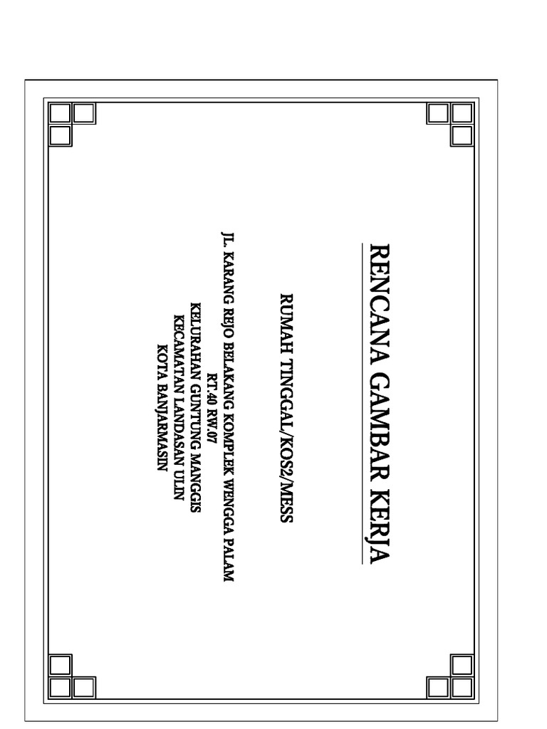 Gambar Kerja Rumah Tinggal-Kos2-Mess PDF | PDF