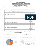 Unit Test 1 Paper Format