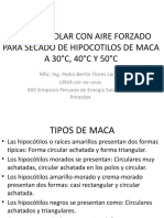 Secador Solar Con Aire Forzado para Secado de Hipocotilos de Maca A 30 C, 40 C y 50 C