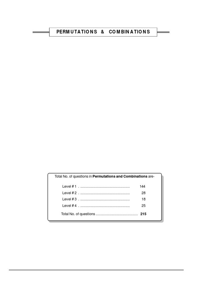 Math Quiz: Permutations & Combinations | PDF