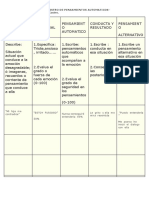 Hoja de Auotregistro de Pensamientos Automaticos