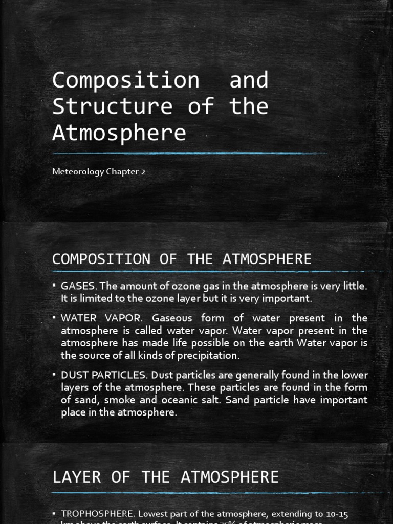 Composition and Structure of The Atmosphere | PDF | Atmosphere Of Earth ...