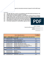 Annual Procurement Request for CSE Requirements