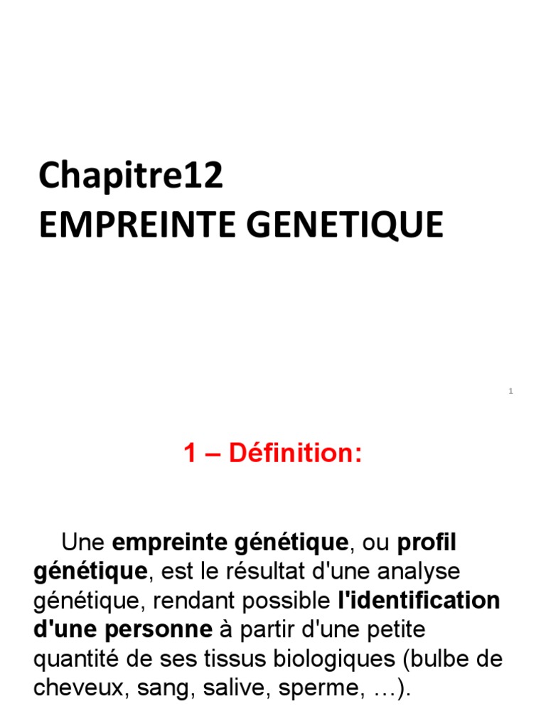 8 Empreinte PDF Empreinte génétique Génétique