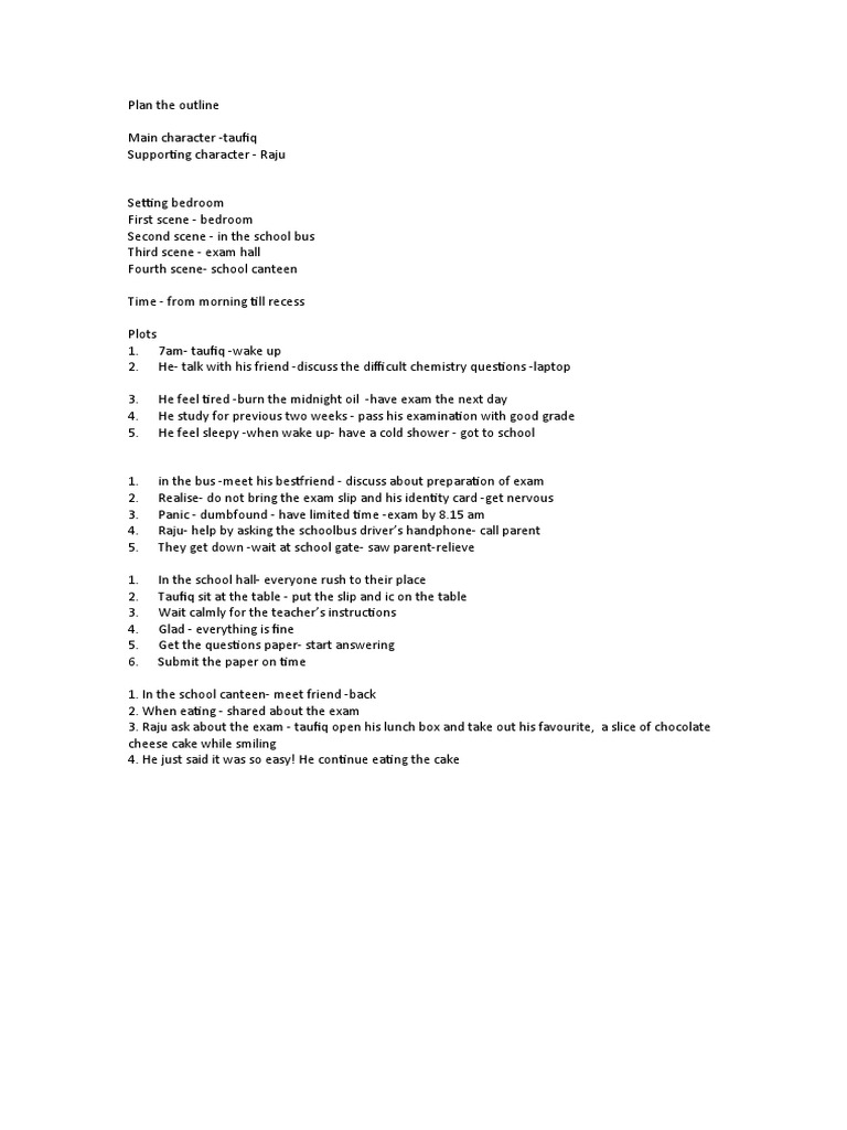 Outline Story Writing | PDF