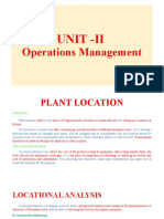 UNIT -II Operations Management (MS)