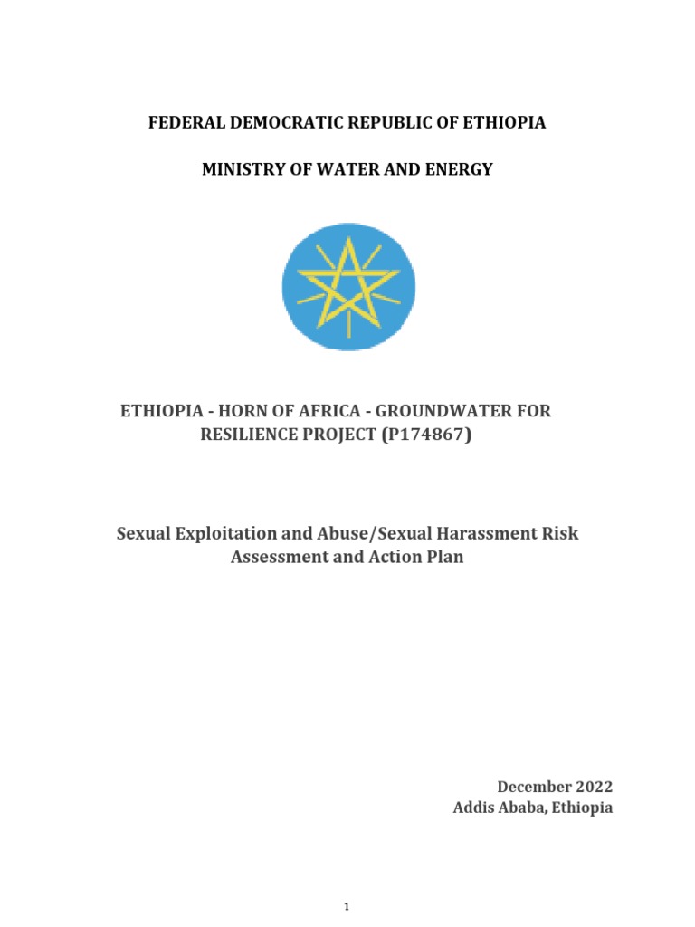 Ethiopia SEA/SH Risk Assessment Plan | PDF | Violence Against Women ...