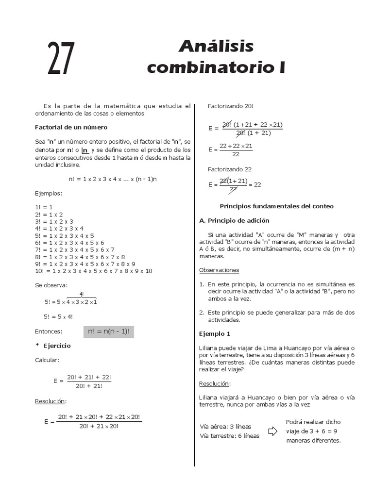 Análisis Combinatorio II | PDF