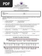 Third Quarter Exam in Mapeh Vi