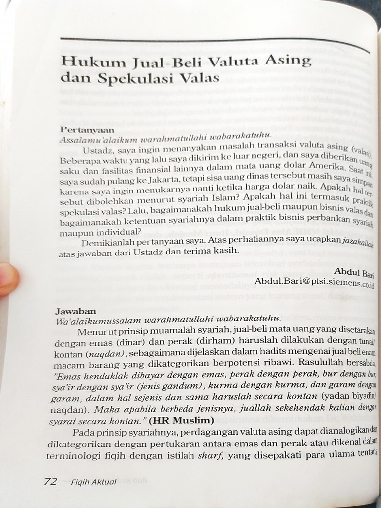 Hukum Jual Beli Valuta Asing Dan Spekulasi Valas PDF