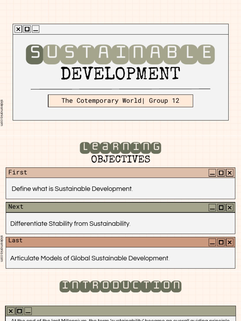 Models of Sustainable Development Explained | PDF | Sustainability ...