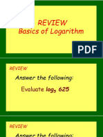 Laws of Logarithm
