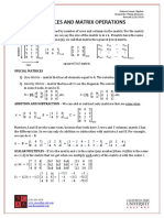 Linear Algebra Matrix Operations