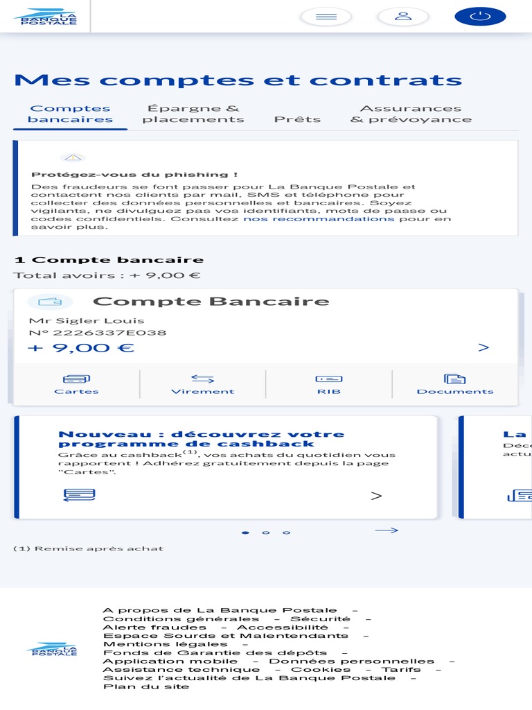 Comptes Bancaires La Banque Postale PDF PDF