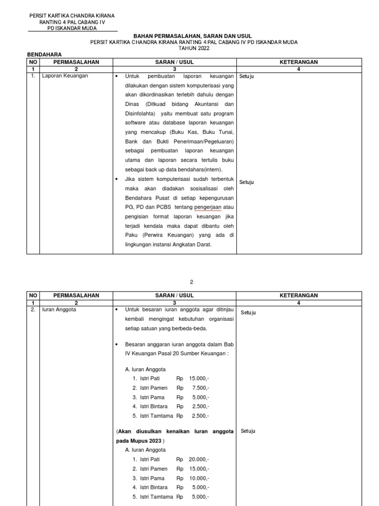 7.BENDAHARA - RTG 4 Pal | PDF | Pengelolaan Keuangan & Uang